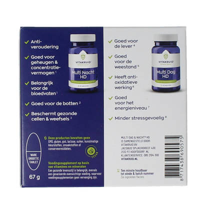 Vitakruid Multi Dag & Nacht HD 2 x 30 60.00 Tabletten