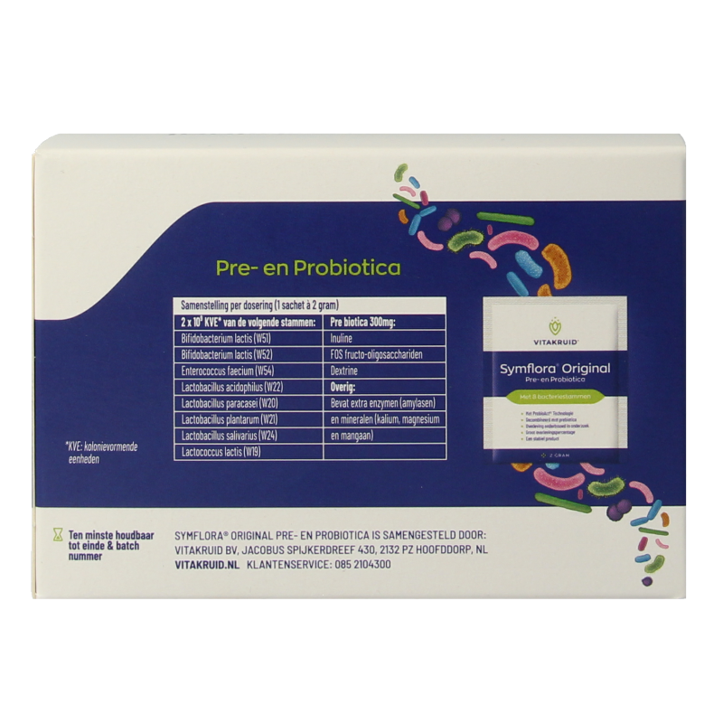 Vitakruid Symflora Original Pre- en Probiotica 8 stammen 30 Sachets