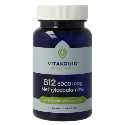 Vitakruid B12 5000 mcg Actief Methylcobalamine 60.00 Smelttabletten