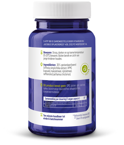 Vitakruid 5-HTP 100mg 60 Vegetarische capsules