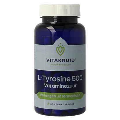 Vitakruid L-Tyrosine 500mg uit fermentatie 60 Vegetarische capsules