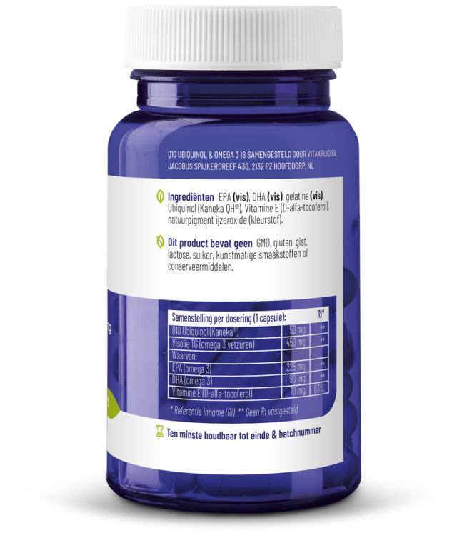 Vitakruid Q10 Ubiquinol 50 mg & Omega 3 450 TG 60 Capsules