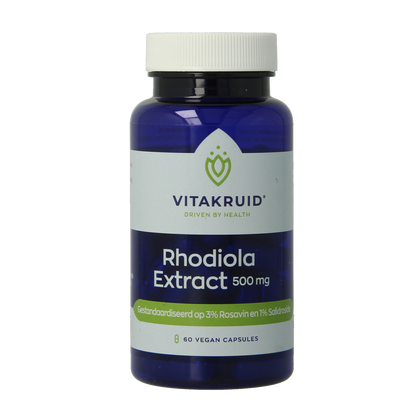 Vitakruid Rhodiola extract 500 mg 3% Rosavin 1% Salidroside 60.00 Vegetarische capsules