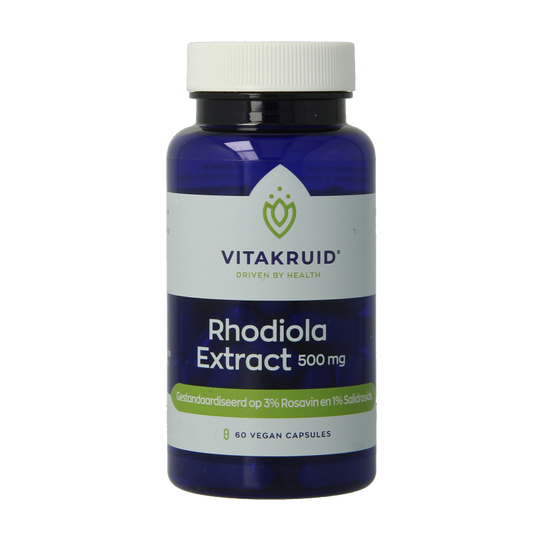 Vitakruid Rhodiola extract 500 mg 3% Rosavin 1% Salidroside 60 Vegetarische capsules