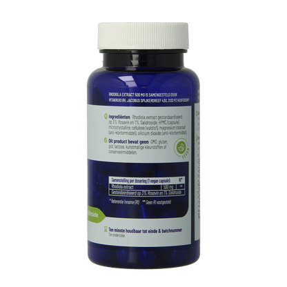 Vitakruid Rhodiola extract 500 mg 3% Rosavin 1% Salidroside 60.00 Vegetarische capsules
