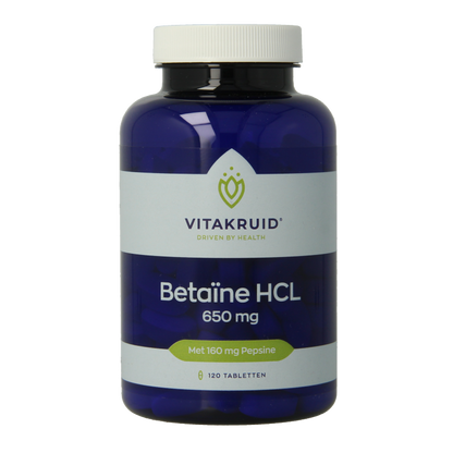 Vitakruid Betaine HCL 650mg & pepsine 160mg 120 Tabletten