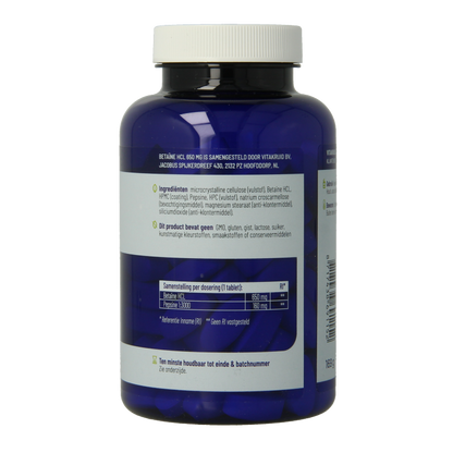 Vitakruid Betaine HCL 650mg & pepsine 160mg 120 Tabletten