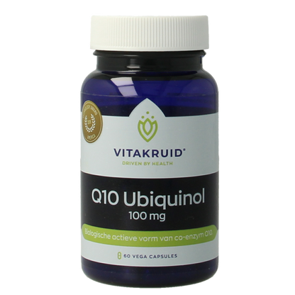 Vitakruid Co-enzym Q10 Ubiquinol actieve vorm Kaneka 100 mg 60 Vegetarische capsules