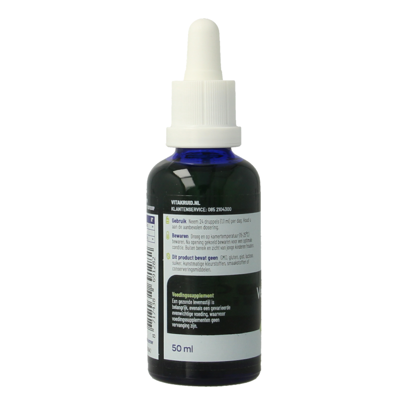 Vitakruid Vegan Omega 3 algenolie 1250 tryglyceriden 500 DHA 50 Milliliter
