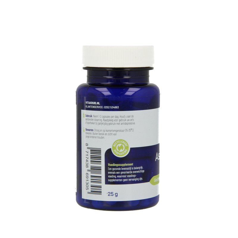 Vitakruid Ashwagandha 5% withanoliden KSM-66 & Bioperine 60 Vegetarische capsules