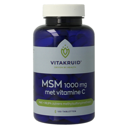 Vitakruid MSM 1000 mg > 99,9% zuiver + vitamine C 120 Tabletten