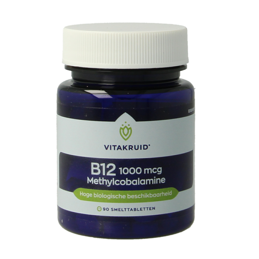 Vitakruid B12 1000 mcg Actief Methylcobalamine 90 Smelttabletten
