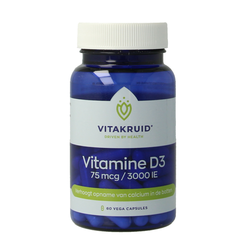 Vitakruid Vitamine D3 75 mcg / 3000 IE 60 Vegetarische capsules