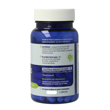 Vitakruid Vitamine D3 75 mcg / 3000 IE 60 Vegetarische capsules