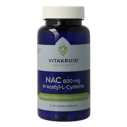 Vitakruid NAC 600mg N-Acetyl-L-Cysteine 60 Vegetarische capsules