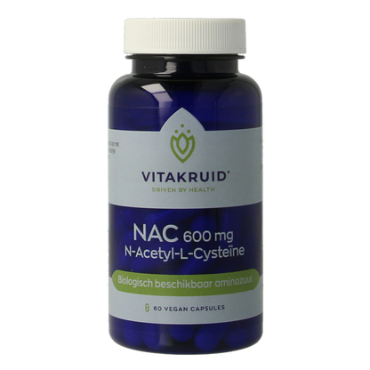 Vitakruid NAC 600mg N-Acetyl-L-Cysteine 60.00 Vegetarische capsules