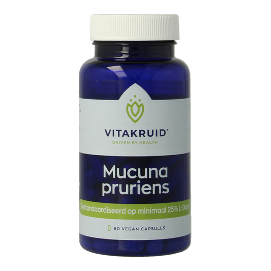 Vitakruid Mucuna pruriens 400mg minimaal 25% L-Dopa 60.00 Vegetarische capsules