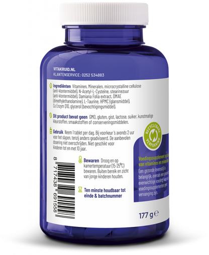 Vitakruid Multi Nacht Man 100% Vegan 90.00 Tabletten