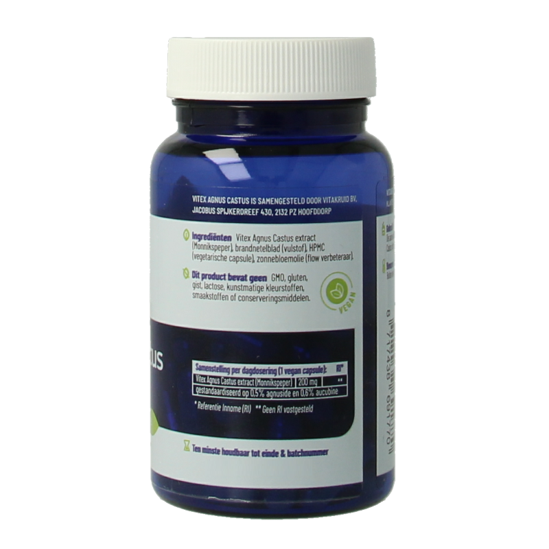 Vitakruid Vitex agnus castus 200mg monnikspeper 60 Vegetarische capsules