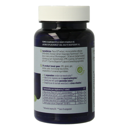 Vitakruid Femme Hormoonsupport oa Maca & Saffraan 60.00 Tabletten