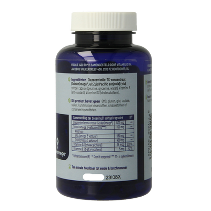 Vitakruid Visolie 1400 TG Triglyceriden met D3 60 Softgels
