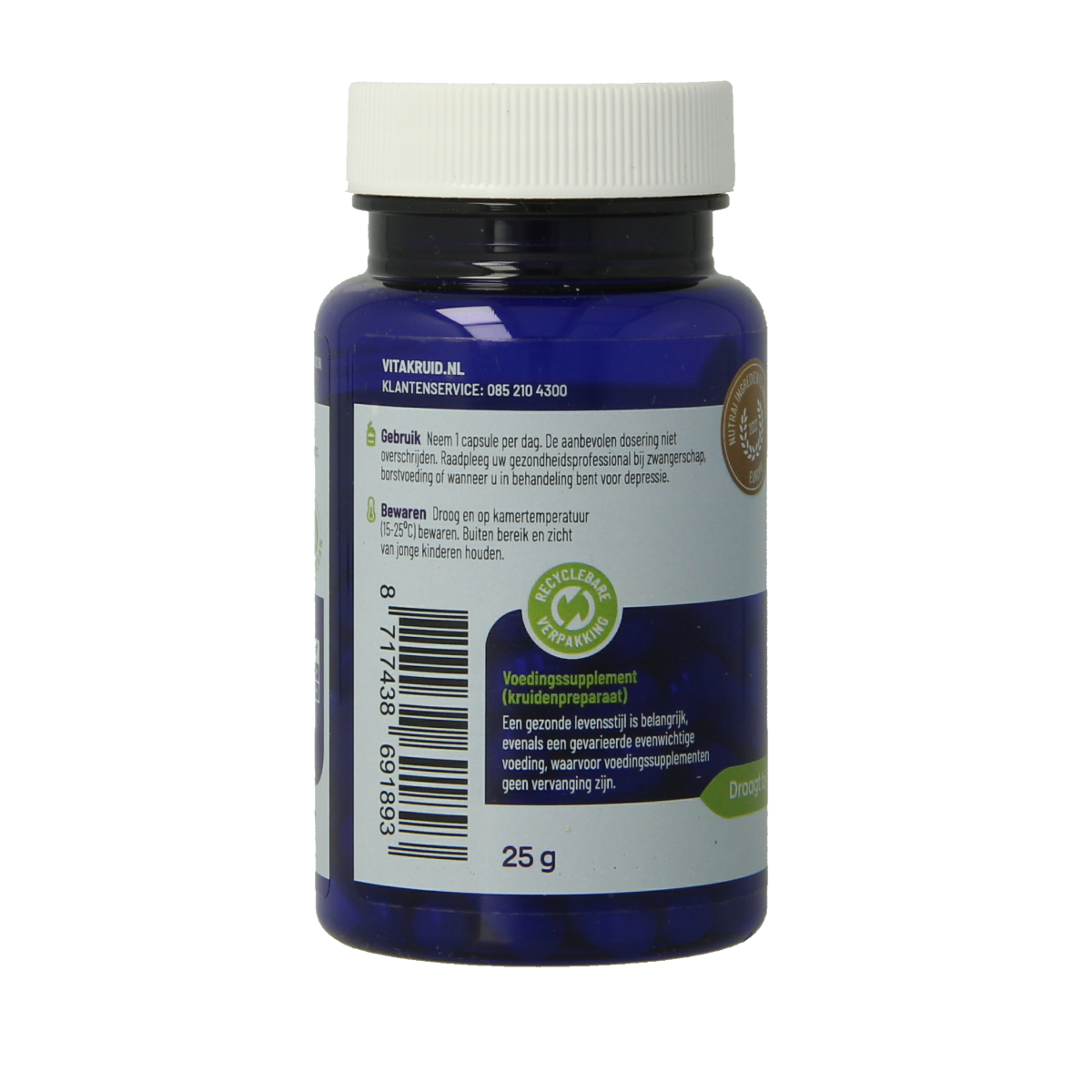Vitakruid Saffraan 28 mg (Affron) & Bioperine 60.00 Vegetarische capsules