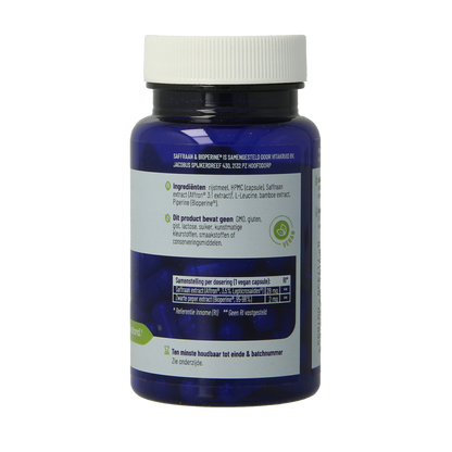 Vitakruid Saffraan 28 mg (Affron) & Bioperine 60.00 Vegetarische capsules