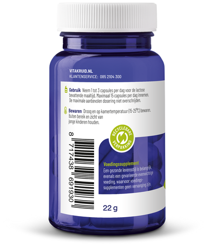 Vitakruid Lactase enzym OptiFerm 3.000 FCC 90 Vegetarische capsules