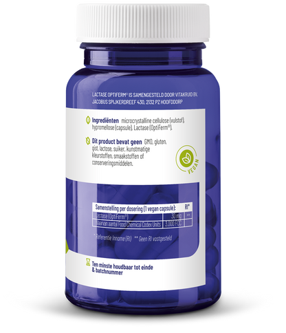Vitakruid Lactase enzym OptiFerm 3.000 FCC 90 Vegetarische capsules