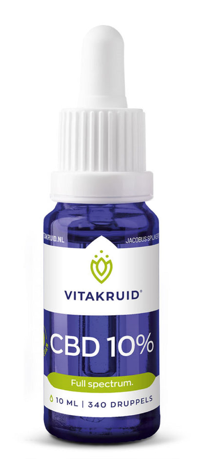 Vitakruid CBD Olie 10% full spectrum met MCT als drager 10.00 Milliliter