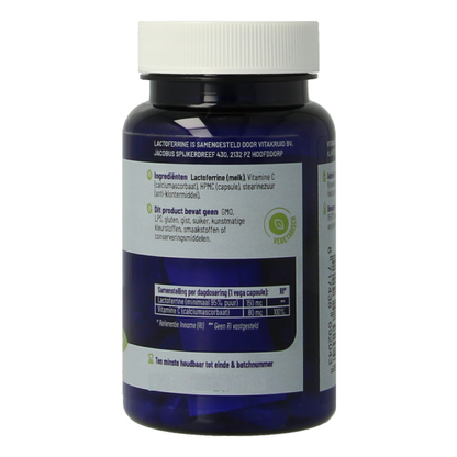 Vitakruid Lactoferrine 150 mg minimaal 95% puur + Vitamine C 60 Vegetarische capsules