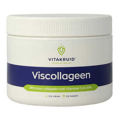 Vitakruid Viscollageen 99% puur collageen vitamine C & zink 130 Gram
