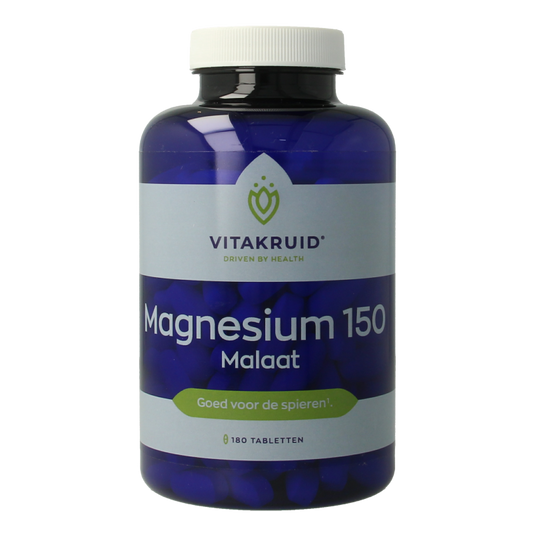 Vitakruid Magnesium 150 Malaat met Vitamine B6 (P-5-P) 180 Tabletten
