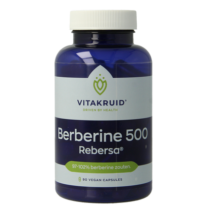 Vitakruid Berberine 500 Rebersa 97-102% berberine zouten 90 Vegetarische capsules