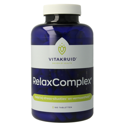 Vitakruid RelaxComplex oa Magnesium Tauraat & Vitamine D3 180 Tabletten