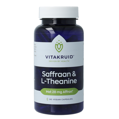 Vitakruid Saffraan 28mg (Affron) & L-Theanine 90.00 Vegetarische capsules