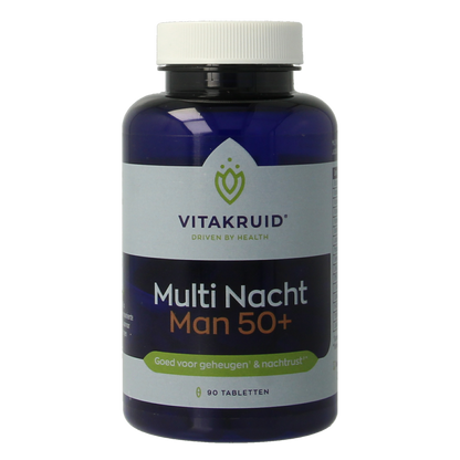 Vitakruid Multi Nacht Man 50+ 100% Vegan 90.00 Tabletten