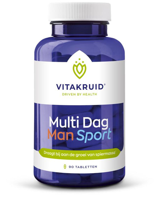 Vitakruid Multi Dag Man Sport 100% Vegan 90 Tabletten