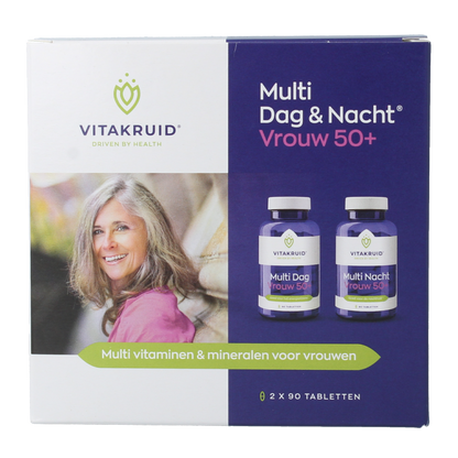 Vitakruid Multi Dag & Nacht Vrouw 50+ 2 x 90 180 Tabletten