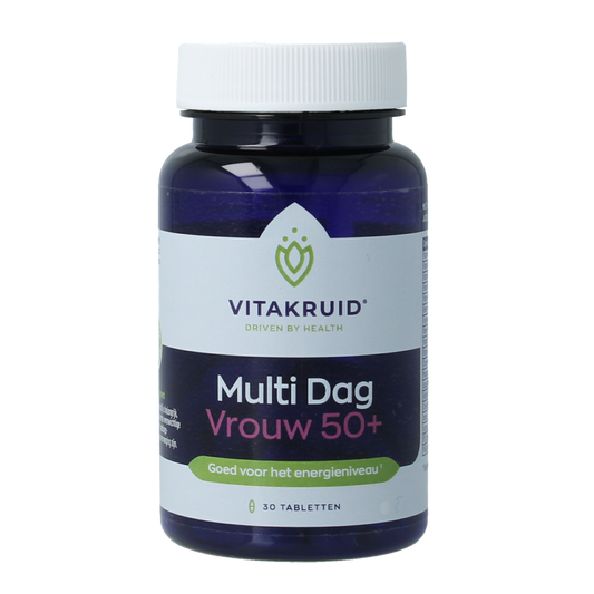 Vitakruid Multi Dag Vrouw 50+ 100% Vegan 30.00 Tabletten