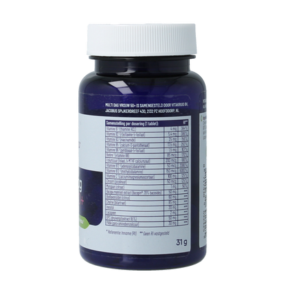 Vitakruid Multi Dag Vrouw 50+ 100% Vegan 30 Tabletten