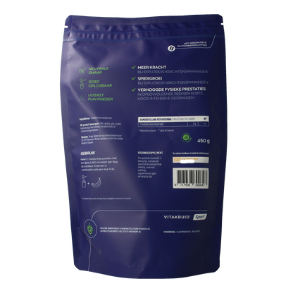 Vitakruid Creatine Monohydraat gemicroniseerd tot 200 mesh 450.00 Gram