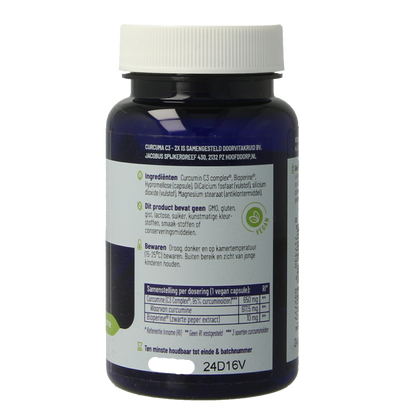 Vitakruid Curcuma C3-2X (95%  curcuminoiden) met Bioperine 30 Vegetarische capsules