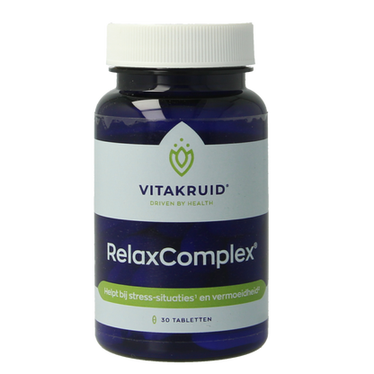 Vitakruid RelaxComplex oa Magnesium Tauraat & Vitamine D3 30 Tabletten