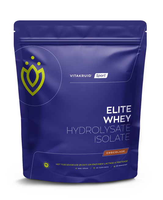 Vitakruid Elite whey 50% hydrolysate/50% isolate chocolade 990.00 Gram