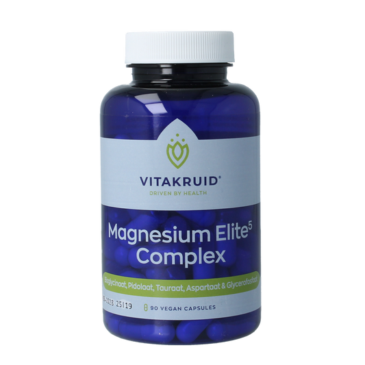 Vitakruid Magnesium elite5 complex oa aspartaat & pidolaat 90.00 Vegetarische capsules