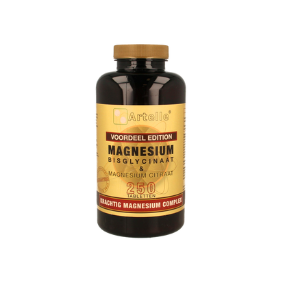 Artelle Magnesium bisglycinaat & citraat 250 Tabletten