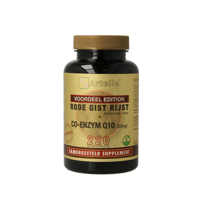 Artelle Rode gist rijst 100mg Q10 30mg 220.00 Vegetarische capsules