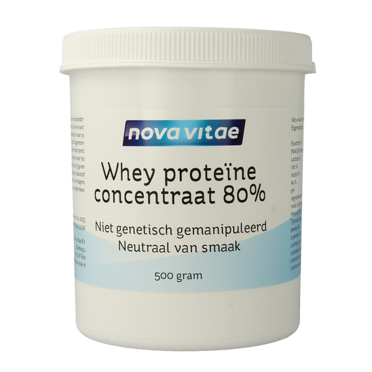 Nova Vitae Whey proteine concentraat 80% 500.00 Gram