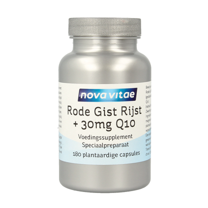 Nova Vitae Rode gist rijst + 30mg Q10 180 Vegetarische capsules